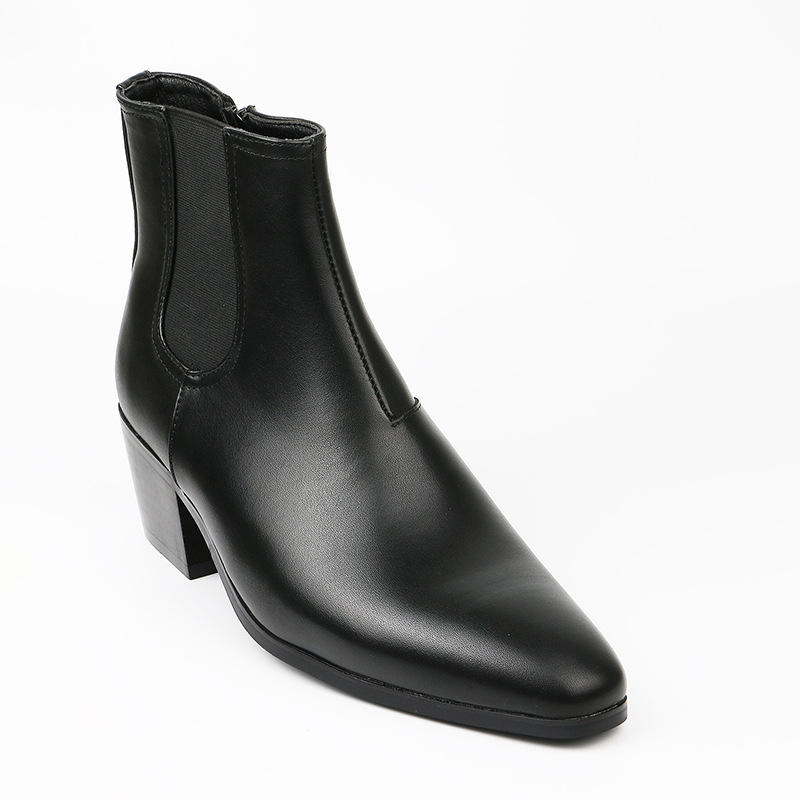 Herrenschuhe Stiefel Herbst- und Winterstiefel Mode Stiefeletten mit hohen Absätzen Kleine quadratische Stiefel mit hohen Absätzen Stiefel Erhöhen Sie die Herrenschuhe mit hohen Absätzen_voghion.com