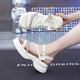 French Style Chanel Style Roman Sandals Women's Summer 2024 New Thick-soled Leather Rhinestone Strap Dress Beach Shoes