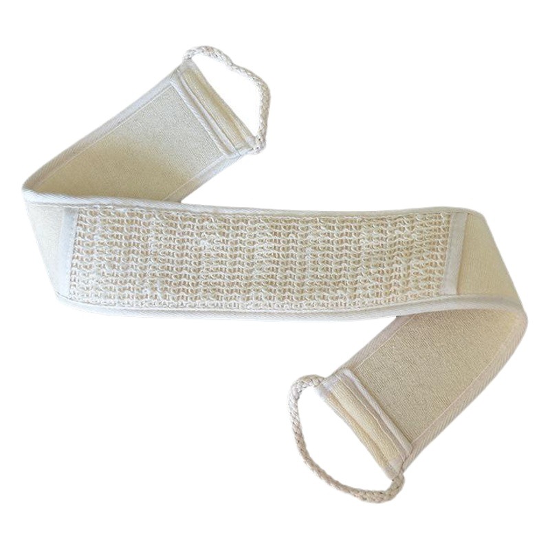 Ahui Baño de algodón y lino larga tira de baño de doble cara baño trasero Internet celebridad engrosada Toalla de baño casa tira hacia atrás Tira larga