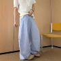 宽松条纹松弛男款裤子