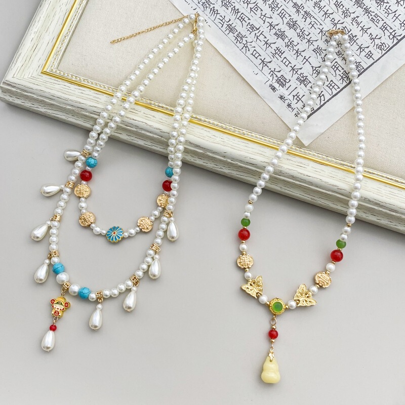 Retro Elegant Fairy Jewelry Soft Necklace Ancient Style Han Dynasty Accessories Tang Style Song Dynasty坦 Collar Skirt Accessories