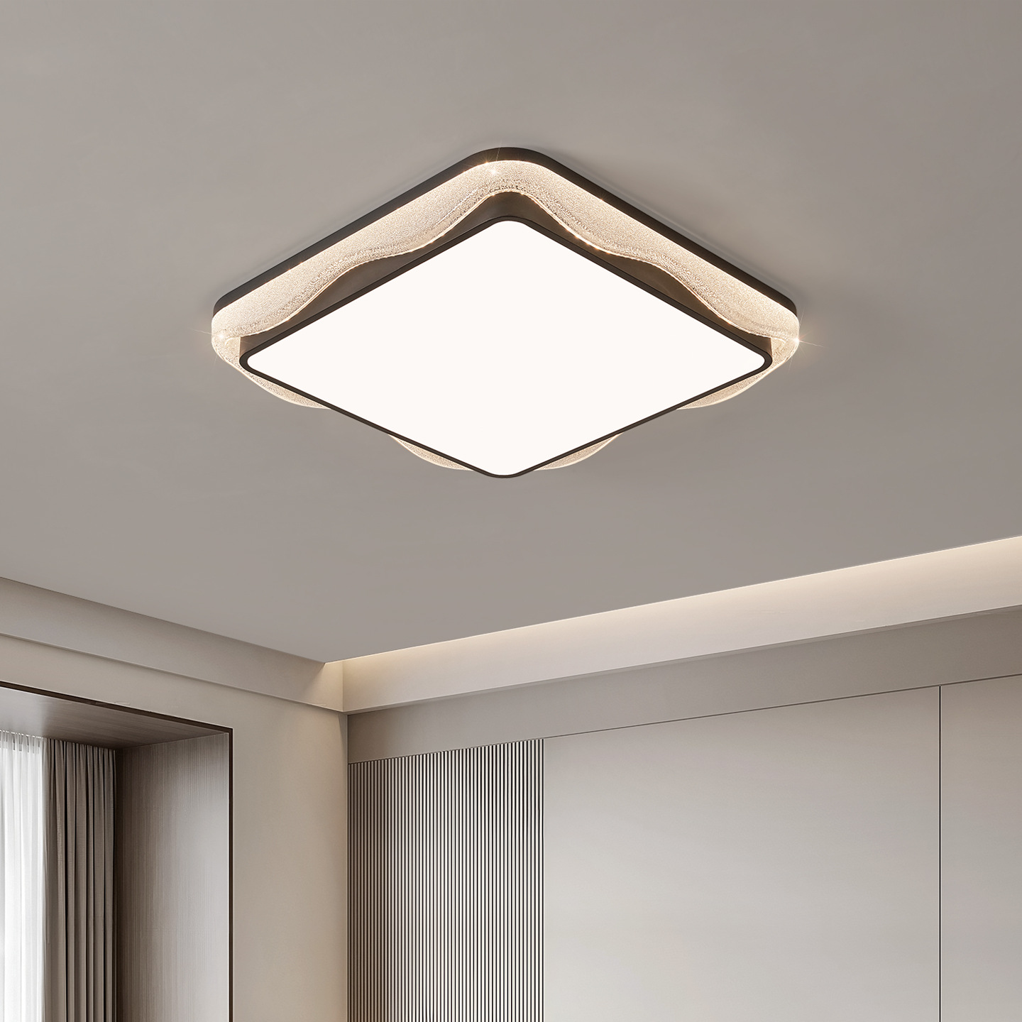 Luz de techo de sala de estar moderna y minimalista 2026 nueva luz de protección de ojos de espectro completo, lámpara principal de dormitorio de toda la casa, lámpara de montaña 293L