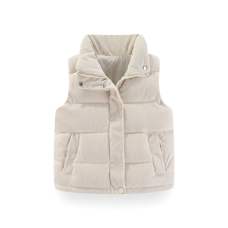 Baby chaleco 2025 nueva ropa de algodón para niños ropa de invierno para niños calentamiento de aire extranjero bebé caballo clip chaleco de algodón para niñas