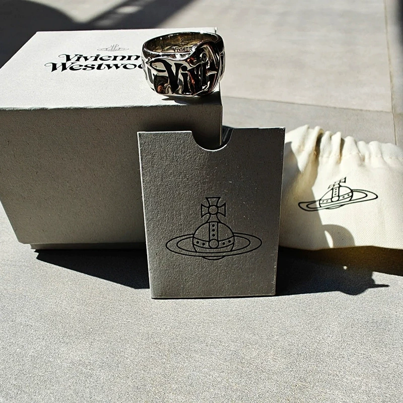Vivienne Queen Mother King's Ring Planet Ring Saturn Fritillary Colored Enamel Epoxy Wide Version Oil Drip