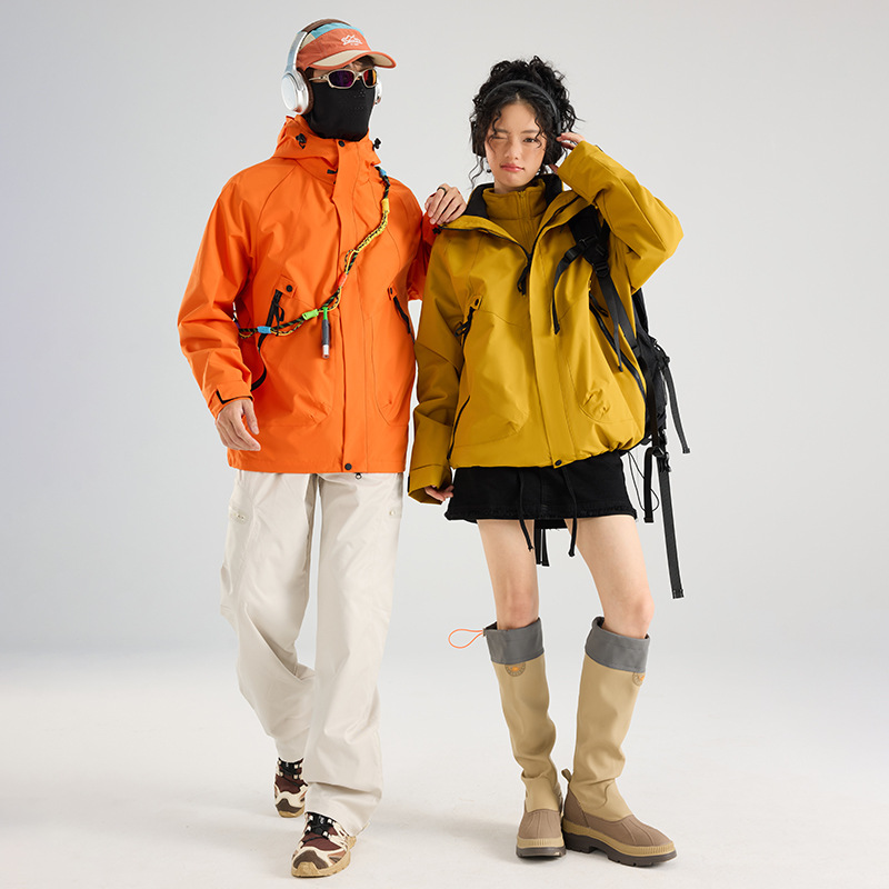 Outdoor windproof and waterproof jacket, unisex casual 3-in-1 mountaineering suit, 0.05kg piece, in stock