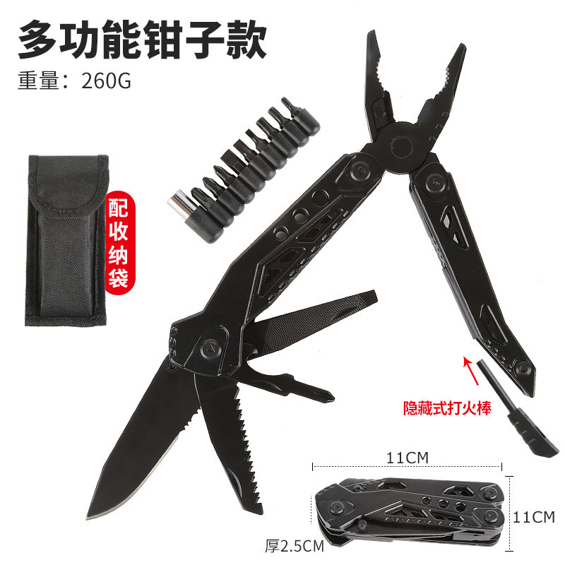 martillo plegable hacha al aire libre alicates herramienta multifuncional de campamento multi-martillo tijeras llave para romper ventanas