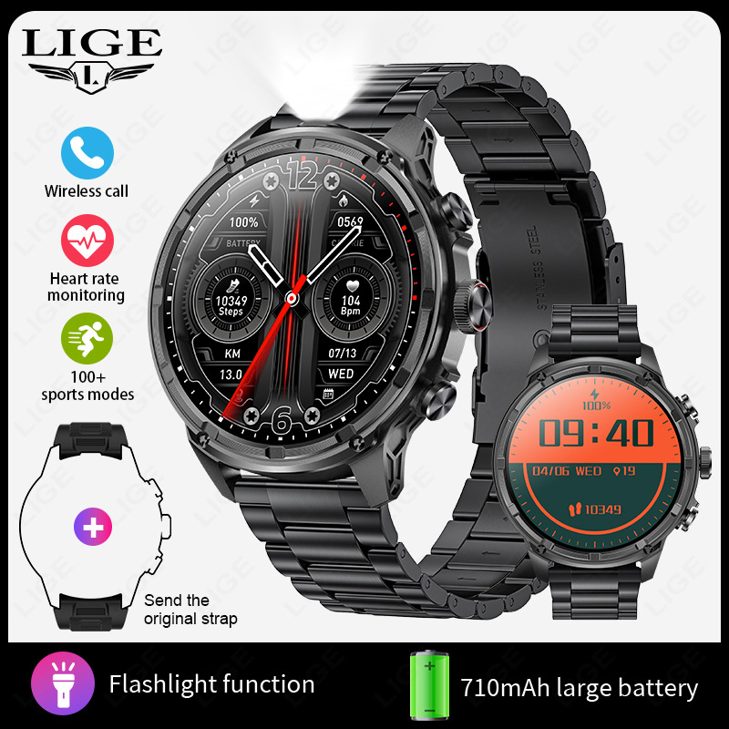 Nuevo reloj inteligente V99 frecuencia cardíaca Bluetooth información de llamada lanterna empujada pulsera de reloj deportivo al aire libre