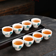 羊脂玉瓷中式主人杯泡茶杯功夫茶具单杯家用品茗杯喝茶杯套组
