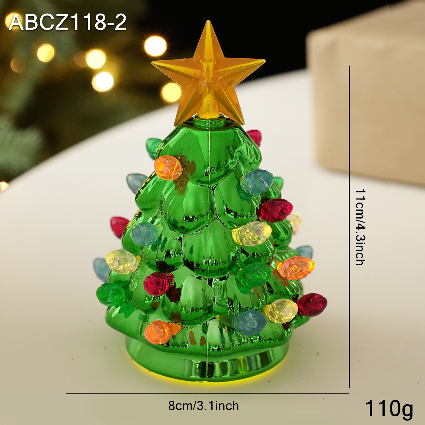 Transfronterizos luminosos árbol de Navidad decoración de escritorio decoración de fiesta decoración de la mesa de comedor luz de decoración de Navidad luz de noche en stock