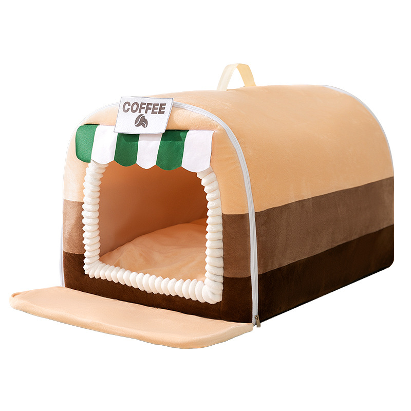 Tienda minorista pintada curva casa nido perros grandes mascotas perros nido dorado labrador otoño invierno perros cama cama