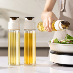 自動開閉オイルボトル家庭用キッチンガラスオイルポット漏れ防止大容量醤油酢調味料瓶重力オイルタンク