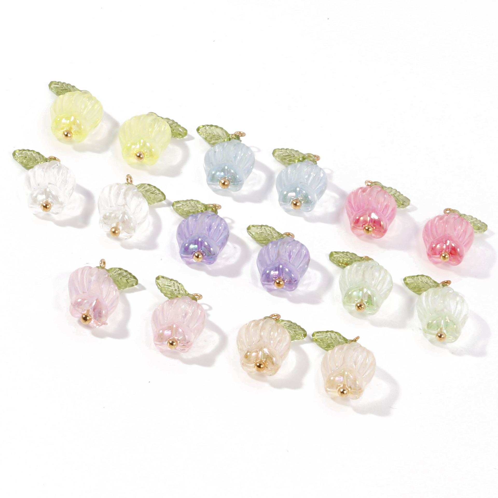 15g Weight Pendant Jewelry Making Type 11.5*21.5MM Jewelry Making Size DIY Jewelry Accessories Classification 10 PCS/Package Quantity Acrylic Material tulips Pattern Stoving Varnish Design Simple Style Style 10 PCS/Package 11.5*21.5MM Arylic Tulips Pendant 2
