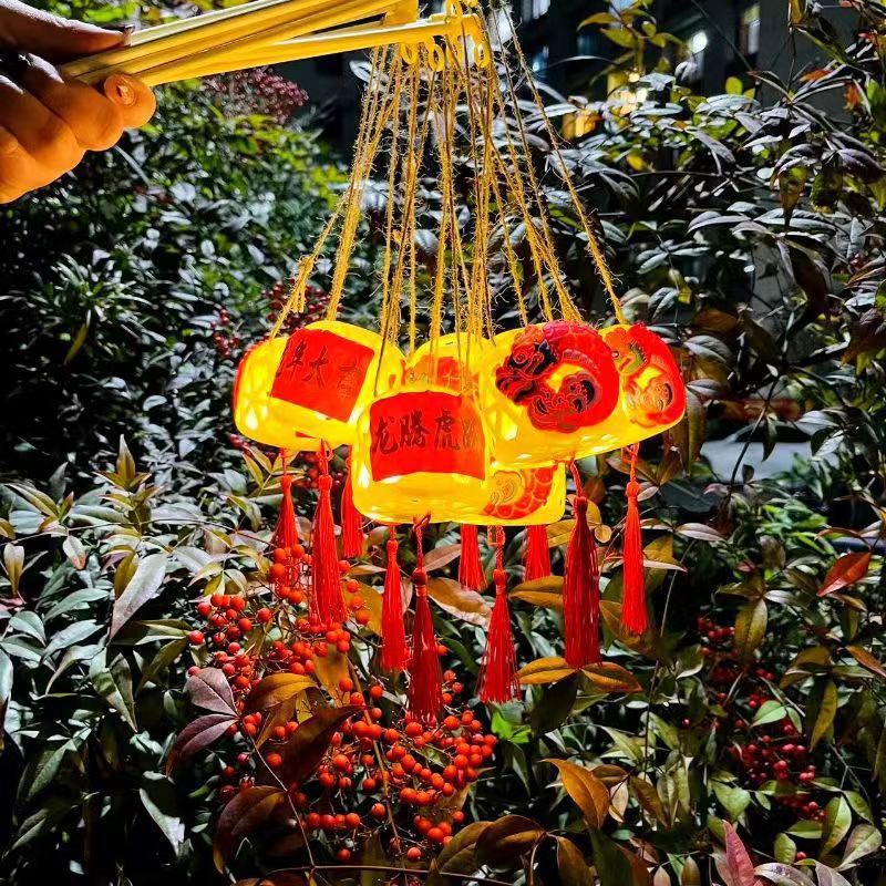 软胶仿古云龙灯笼仿竹编龙年新款春节端午爆款古风摆地摊夜市批发