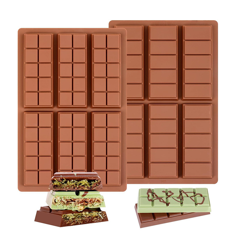 Dubai chocolate molde de silicona para hacer alimentos complementarios barra de nueces barra de energía de caramelo herramienta para hornear herramienta abrasiva