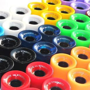 STRIKATE60X45mm four-wheel Pu wheel skateboard wheel Brush Street wheel surfing wheel banana long plate wheel 78A printing