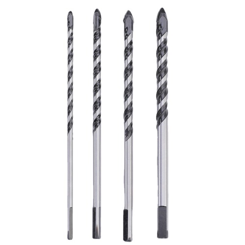 Black multi-functional extended triangle twist thread triangle drill ceramic glass marble drill bit wall alloy drill