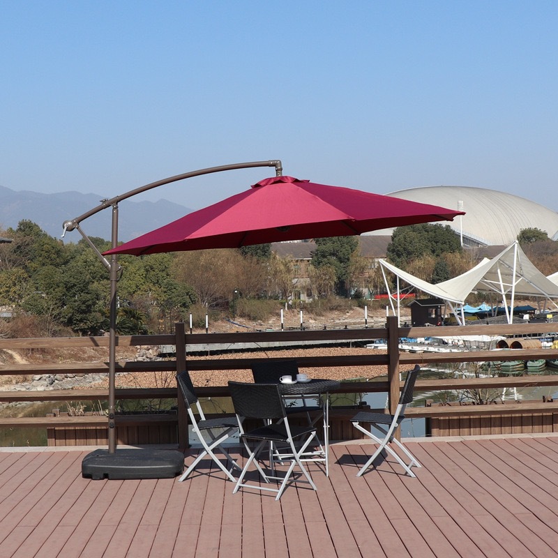 Sombrilla para exteriores, para patio, jardín, terraza, balcón, cafetería, impermeable y resistente al sol, tipo banana, venta al por mayor. image 8
