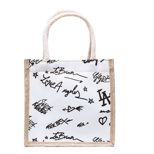 Korean ins cute handbag female summer new student hand-carrying lunch box lunch bag out snack bag trendy