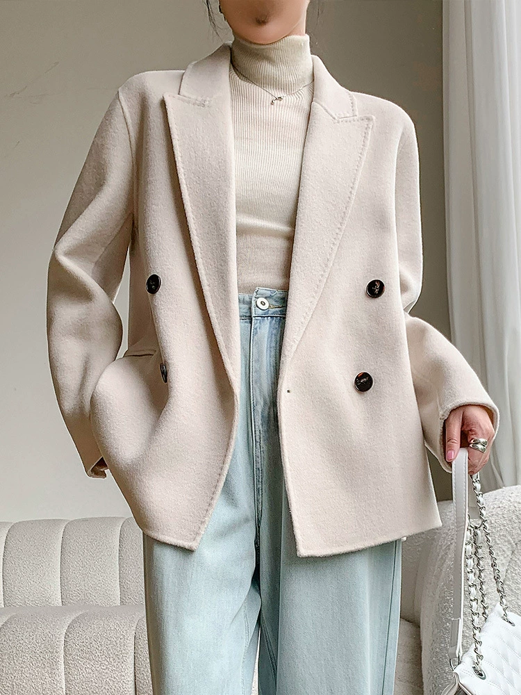 Double-sided woolen suit for leisure, jacket