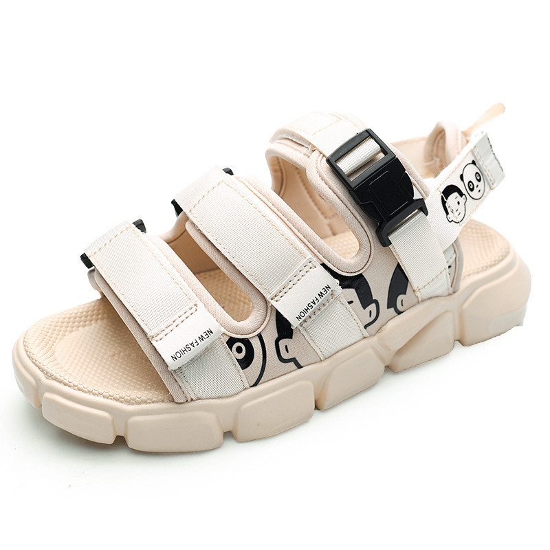 Jinjiang sandalias de explosión adhesivas frías sandalias de verano para hombres, antideslizantes y desodorantes, sandalias y zapatillas de playa de plataforma deportiva