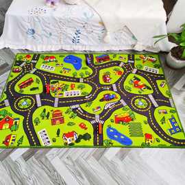 科洋宝宝爬爬垫 卡通玩具游戏车道毯可折叠尼龙地毯儿童爬行地毯
