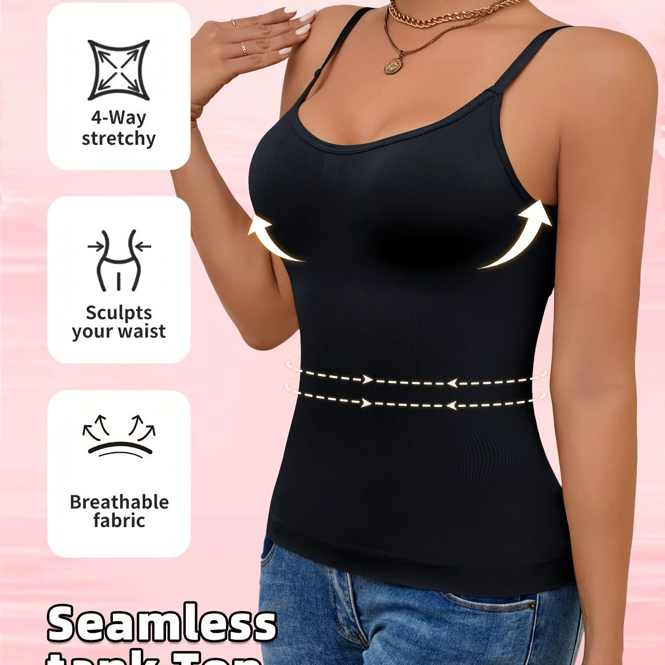 Women'S Comfortable Tank Top with a Slimming Design Tank Top