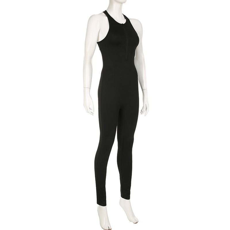 Frau Fitness Fitnessstudio Yoga Einfacher Stil Sport Einfarbig In Voller Länge Overalls display picture 14