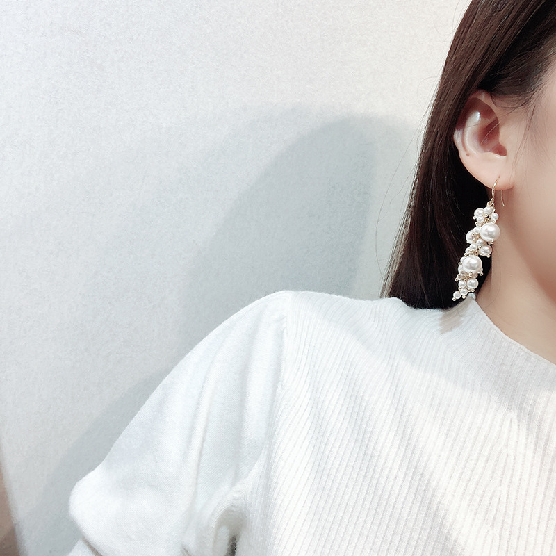 1 Pair Quantity Elegant Vintage Style Geometric Artificial Pearl Alloy Tassel Plating Women's Drop Earrings