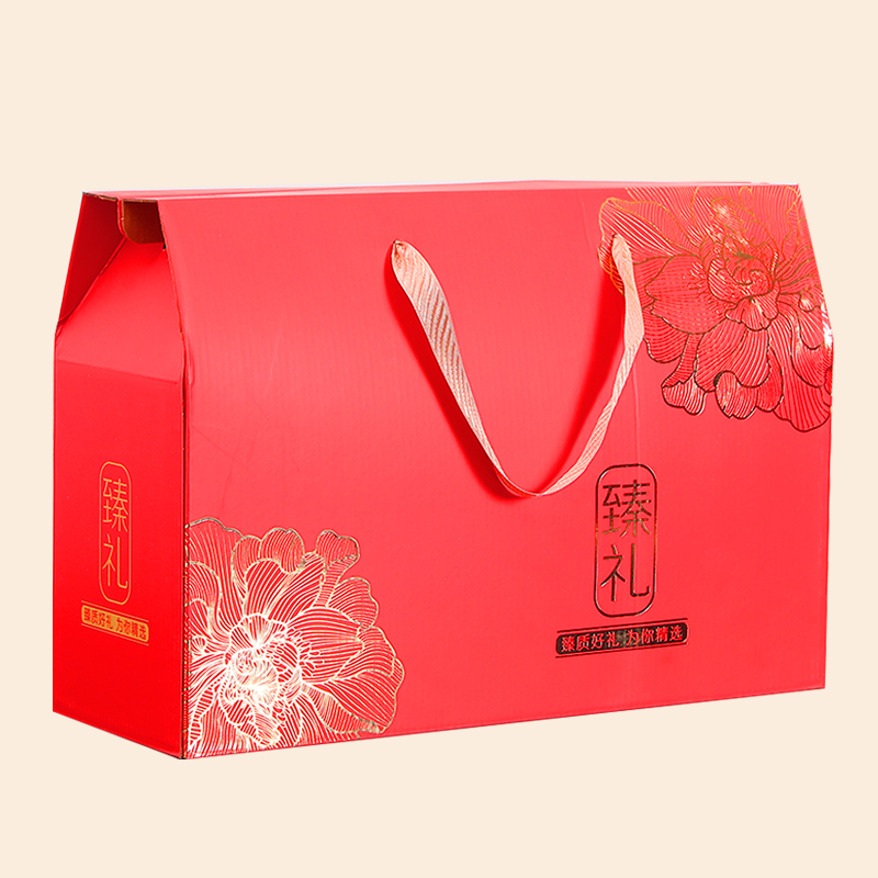 Caja de regalo de Año Nuevo, caja vacía, caja de embalaje, frutas, fechas rojas, especialidades locales, frutas cocinadas, nueces secas, caja de regalo personalizada al por mayor