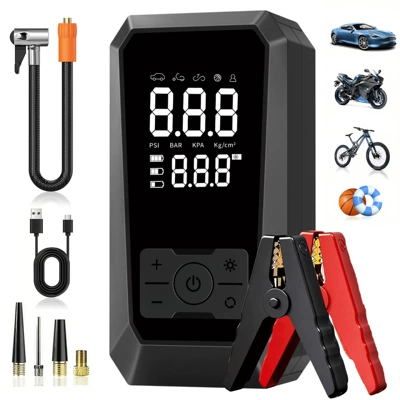 Cross-border car air pump with Hava nasosu - enhanced-instant-start-version-power-bank-air-pump-dy-82-unlimited-displacement-anti-reverse-intelligent-clamp