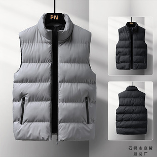 Vest men's autumn and winter new Korean casual down cotton padded coat men's vest youth plus size waistcoat wholesale