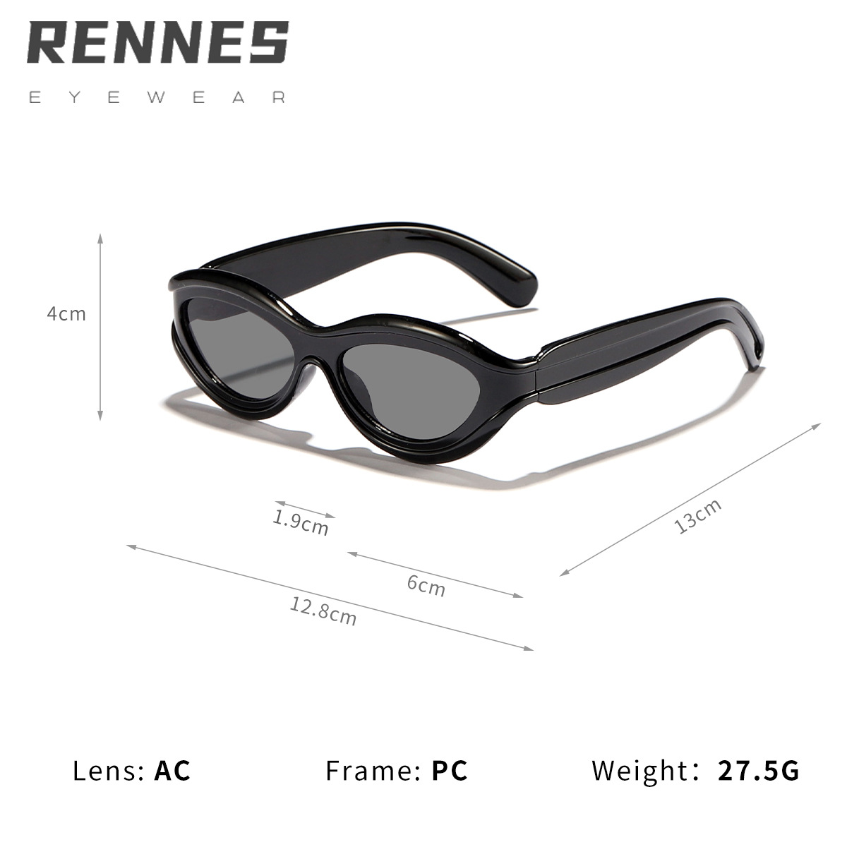 Moda infantil transfronteriza, personalidad futurista, gafas de sol callejeras, color caramelo, marco ovalado, gafas de sol para bebés lindos