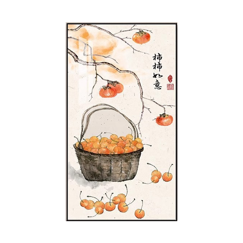 事事如意玄关装饰画新中式走廊过道尽头墙壁画客厅入户正对门挂画|undefined