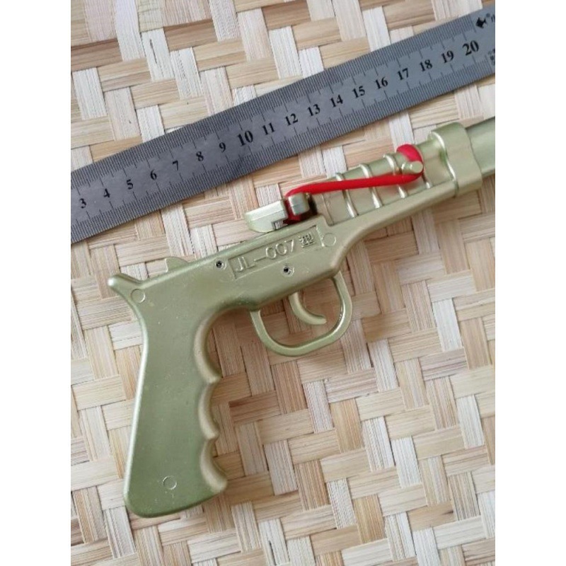 マッチのステンレスの銃の008洋の火の銃の皮の筋のおもちゃの銃の音のノスタルジックなプラスチックの取っ手の露店の熱い販売の金|undefined