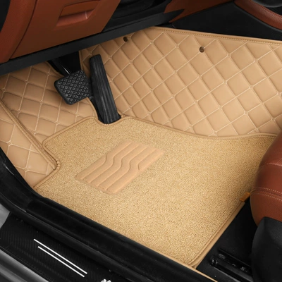 Customized Car Floor Mats, Modelə uyğun ayaqaltı - beige-beige-solid-color-wear-resistant-king