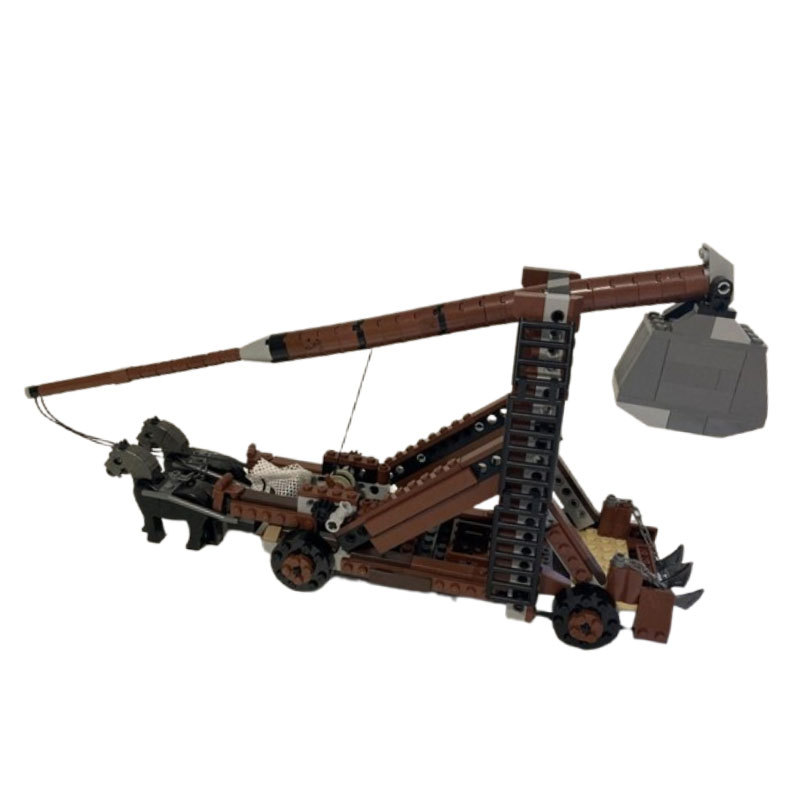 Maqueta de catapulta con bloques de construcción diy_voghion.com