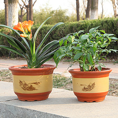 植木鉢の陶磁器の植木鉢の特大サイズの卸売りの紫砂の鉢の赤い陶の植木鉢はトレーの蘭の植木鉢の着地の植木鉢の卸売りに送ります。