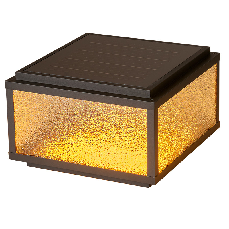 lámpara de poste solar impermeable lámpara de patio villa jardín puerta valla lámpara de muro paisaje lámpara de poste de puerta automática