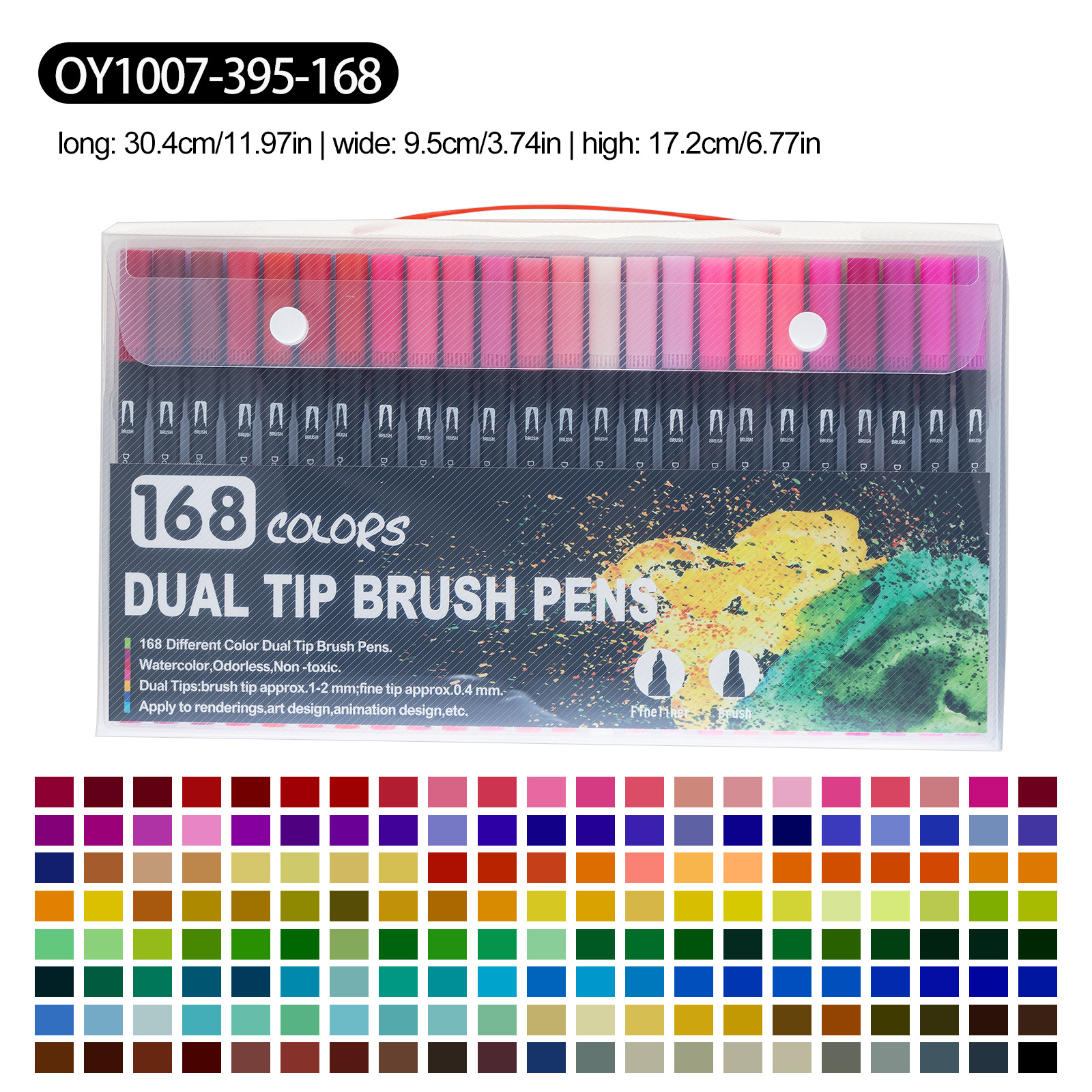 Marcadores lavables de doble punta para niños, con caja de PVC, colores vivos, ideales para pintura artística sin ensuciar las manos