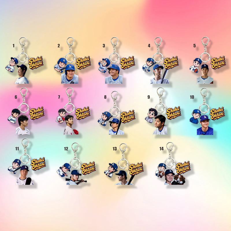 Original Shohei Ohtani Los Angeles Dodgers American Baseball League Support Peripheral Keychain 1618