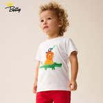 26夏季新款男童短袖T恤欧美风格中小童卡通狮子印花儿童圆领上衣