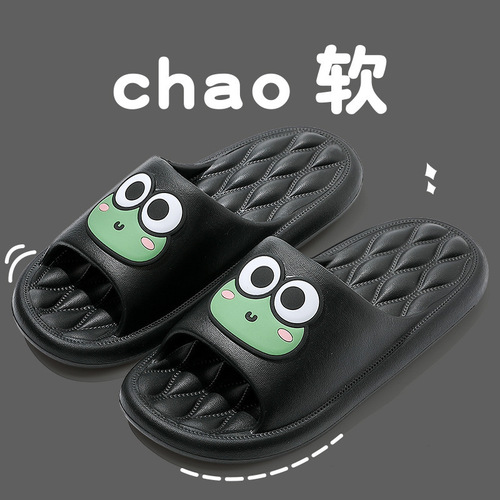 Women's new summer slippers with a sense of stepping on shit, indoor home bathing, non-slip household high-end sandals and slippers for men's wholesale