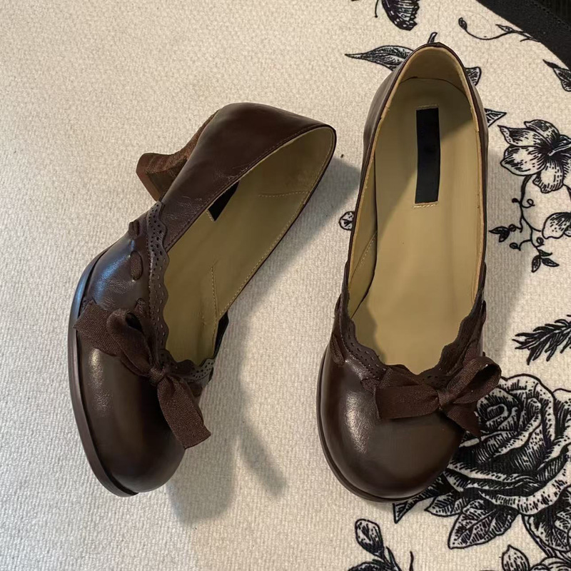 Retro Style High Heels for Women 2025 Autumn and Winter New Elegant Stiletto Heels with Bows and Skirts, Versatile Pumps