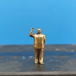 黄铜伟人毛主席铜像招挥手全身像桌面车载中控台摆件毛爷爷像送礼