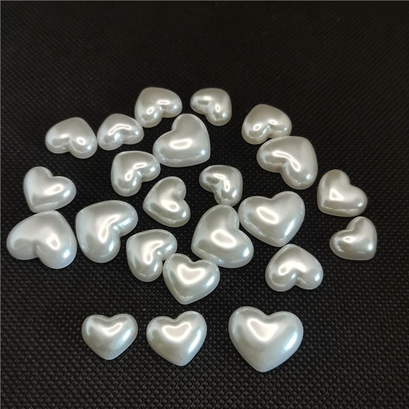 White High-gloss Half Heart Handmade Diy Jewelry Accessories Half...
