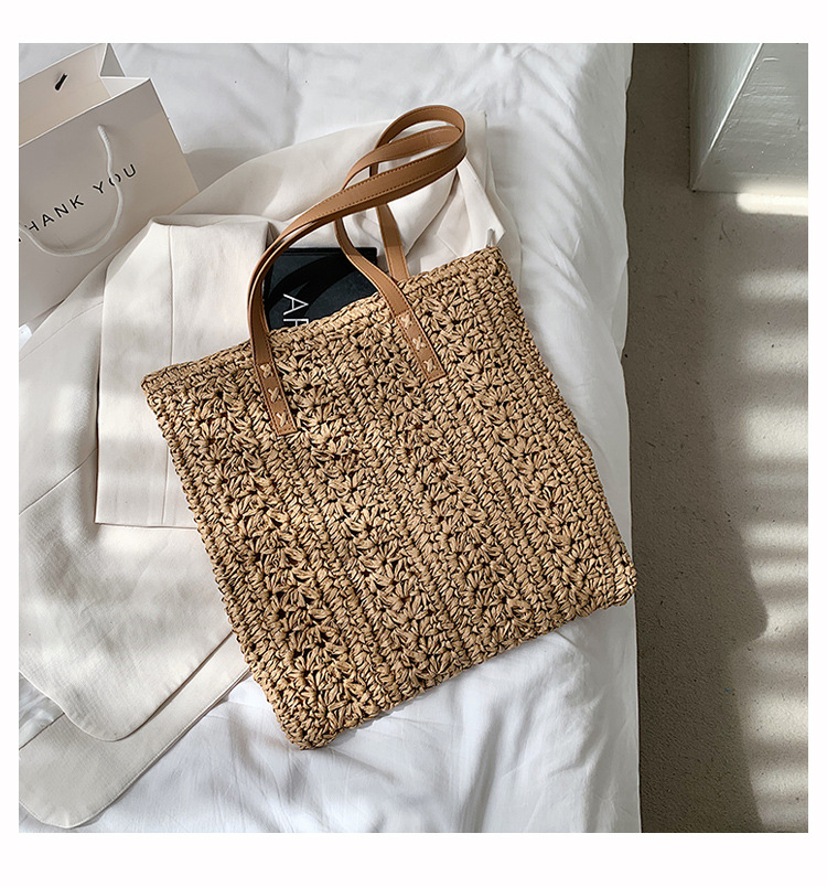 Mode Stroh Hollow Woven Bag display picture 6