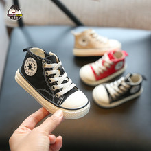 寶寶帆布鞋嬰兒軟底學步鞋秋0-1一3歲嬰童鞋高幫幼兒春秋一件代發