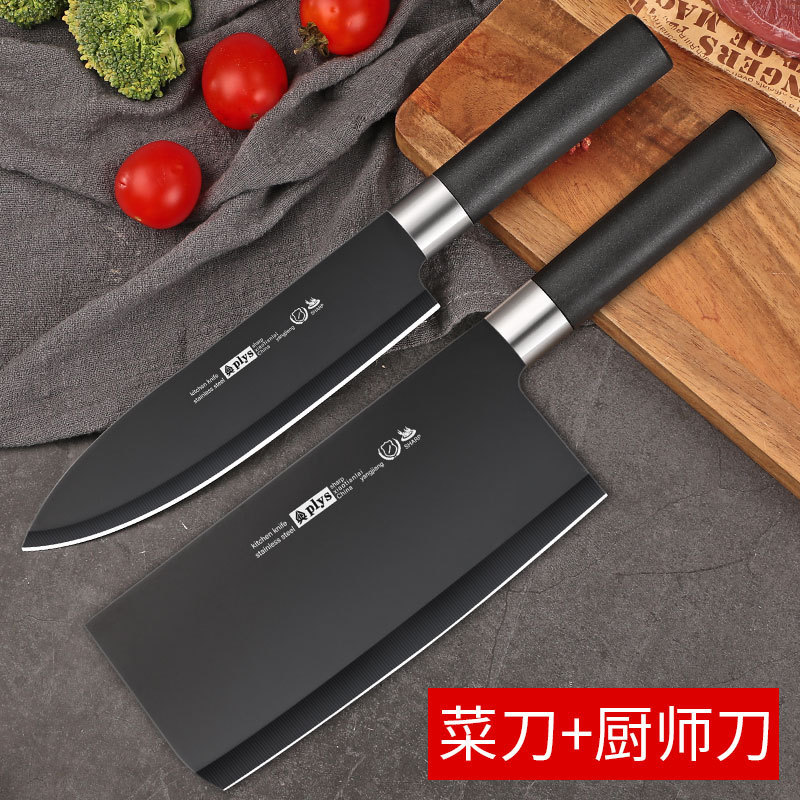 Cuchillo de acero inoxidable conjunto de seis piezas set de cocina negro regalo cuchillo de cocina combinación de cuchillo de cocina cuchillo de cocina