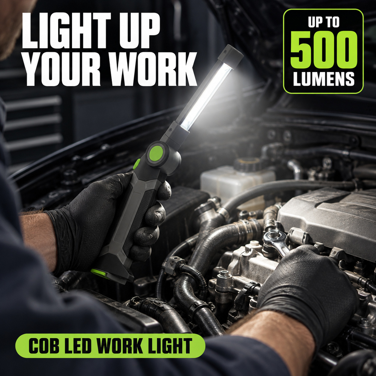 Durapower Auto Repair Work Light Led Rechargeable Flashlight Car Repair Light Strong Magnetic Suction Auto Repair Work Light