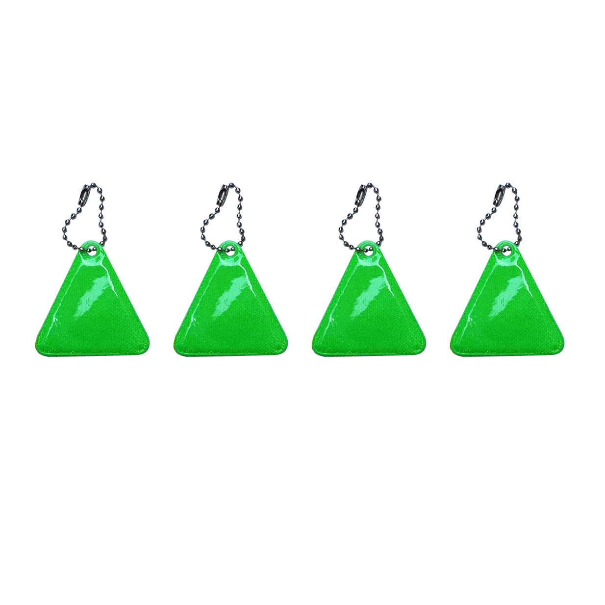 Colgante reflectante transfronterizo de seguridad infantil de dibujos animados en forma de triángulo llavero